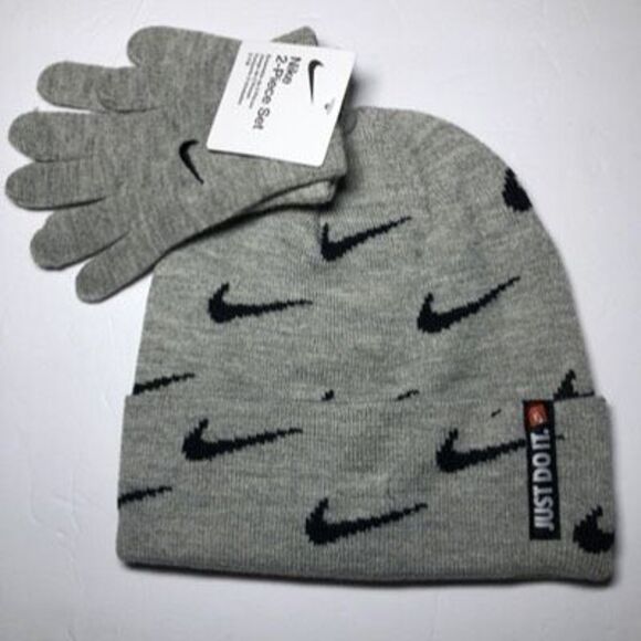 Nike Big Kids Swoosh Beanie and Gloves Set - Picture 6 of 6